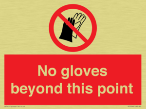 No gloves beyond this point